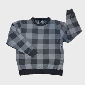 LRG Mens SZ L Grey Striped Crewneck Buffalo Kilo Academia-Streetwear